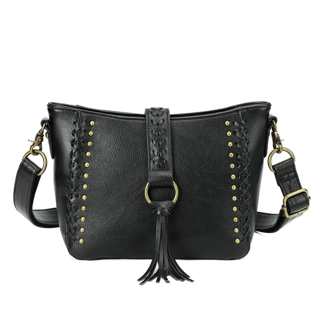 Sac bandoulière noir Luna
