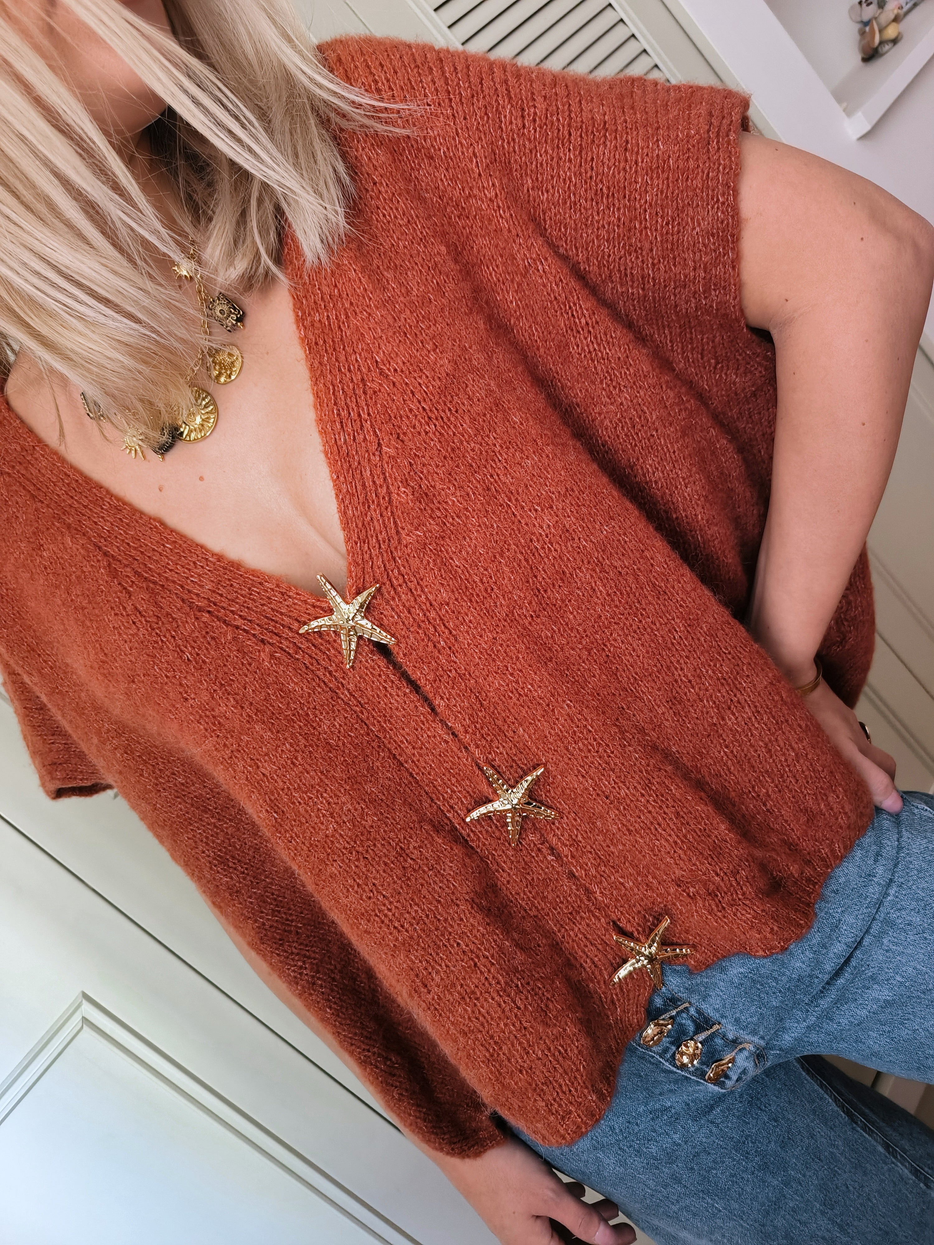Gilet terracotta Livia 🇮🇹